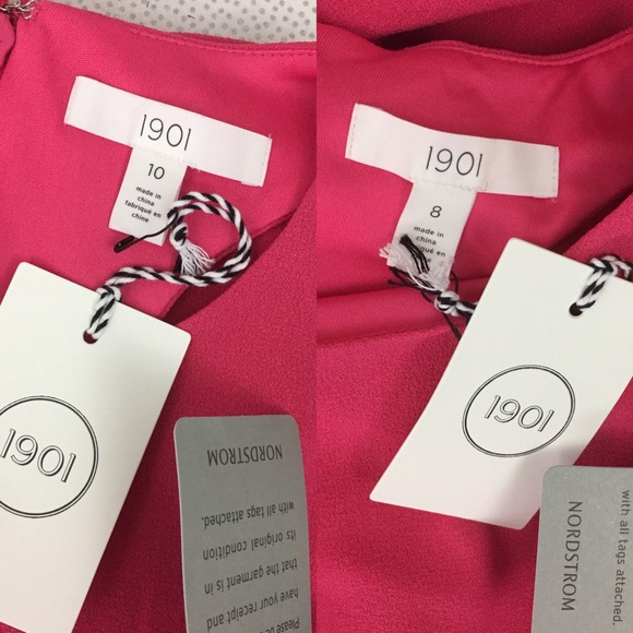 NWT Nordstrom 1901 Bow Back Pink Sheath Dress 8 10 - Picture 3 of 7